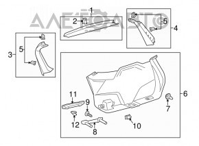 Capacul portbagajului stânga Lincoln MKC 15- maro închis