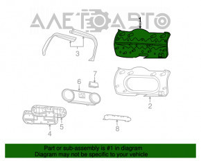 Обшивка двери багажника Jeep Compass 11-16 черн, царапины, трещина, слом креп