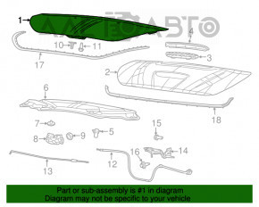 Capota goală Dodge Dart 13-16 nouă TW neoriginală