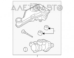 Cilindrul principal de frână cu rezervor pentru lichid de frână Ford Fusion mk5 13-20 hibrid, plug-in, cu capac