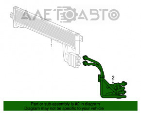 Tuburile de răcire a transmisiei automate a Jeep Cherokee KL 14-18 2.4 cu supapă