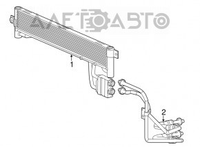 Tuburile de răcire a transmisiei automate a Jeep Cherokee KL 14-18 2.4 cu supapă