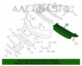 Jaluzele deflectorului radiatorului Nissan Rogue 17- SUA cu motor nou OEM original