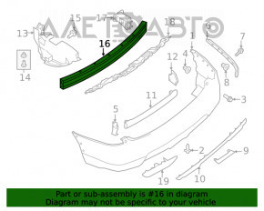 Amplificatorul de bara spate complet cu coltare late Nissan Rogue 14-20 JP