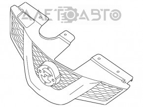 Grila radiatorului Nissan Rogue 17- fără cameră, sub radar, sub emblema rotundă, construită în Japonia cu emblema.