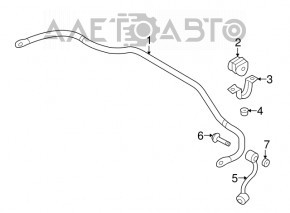 Biele stabilizatoare spate stânga Nissan Rogue Sport 17-19 nou original OEM