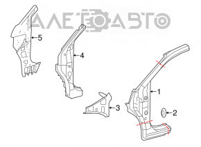 Bara caroserie dreapta fata Toyota Highlander 14-19