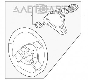 Volan gol VW Jetta 15-18 SUA, cauciuc, negru