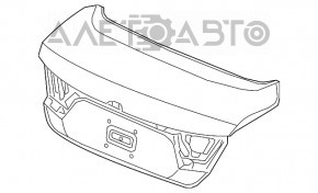 Крышка багажника Honda Accord 18-22 серебро NH830M