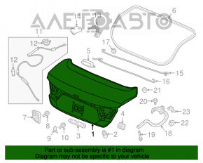 Крышка багажника Honda Accord 18-22 серебро NH830M