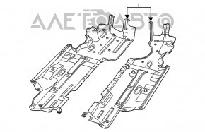 Protecție pentru podea stânga Jeep Cherokee KL 14-18