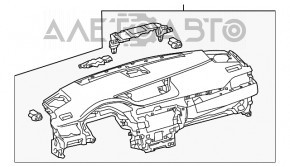 Торпедо передняя панель с AIRBAG Lexus ES300h ES350 13-18 черная