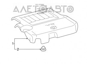 Capacul motorului Toyota Avalon 13-18 3.5 are fisuri și rupturi.