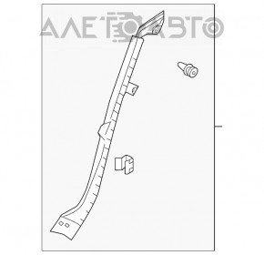 Capacul spate al barei inferioare dreapta VW Passat b7 12-15 SUA bej