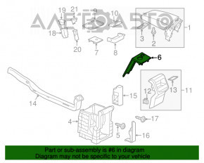 Подстаканники панель VW Passat b7 12-15 USA черн, тип 2