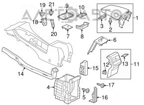 Подстаканники панель VW Passat b7 12-15 USA сер затёрты