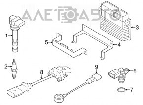 Modulul ECU al motorului VW Passat b7 12-15 SUA 2.5