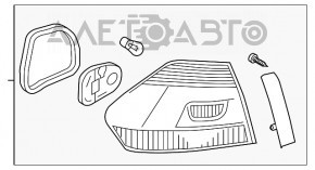 Lampa exterioară aripă stângă VW Passat b7 12-15 SUA pentru polizare.