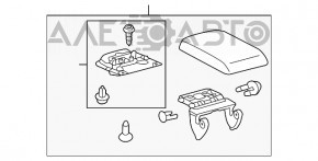 Consola centrală cu cotieră pentru Toyota Camry v55 15-17 SUA.