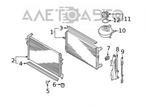 Radiatorul intercoolerului VW Jetta 19- 1.4T