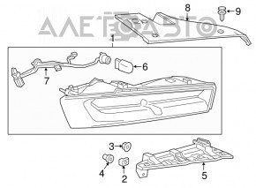 Capacul farului stâng Chevrolet Camaro 16- tip 1