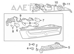 Lampa stângă a Chevrolet Camaro 16 - lampă, ciob mic.