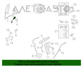 Capacul mânerului exterior stânga față Ford Fusion mk5 13-20 cu crom