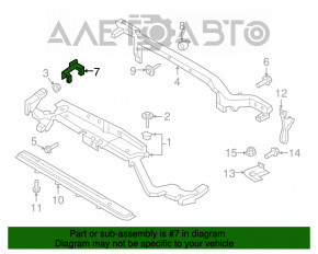 Кронштейн крепления фары нижний правый Ford Edge 15-