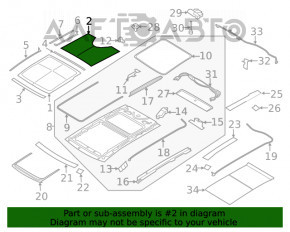 Geam panoramic Ford Edge 15-18 spate