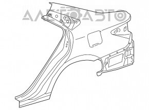 Aripa spate stânga Toyota Camry v55 15-17 SUA