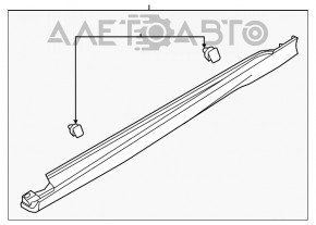 Порог правый Ford Focus mk3 11-18