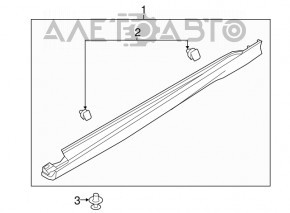 Порог правый Ford Focus mk3 11-18