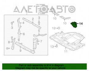 Senzorul de temperatură a aerului din jurul Subaru Outback 15-19 077500-5191, nou, original OEM