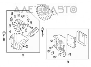 Blocul de siguranțe subtorpedou complet cu MPX Subaru Outback 15-19