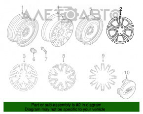 Set de jante R16 4 bucăți Ford Focus mk3 11-18 tip 2