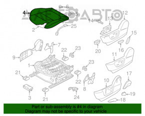 Водительское сидение Mazda 6 13-15 с airbag, кожа беж, электро, тещины на коже