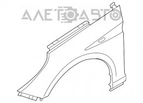 Aripa dreapta fata Hyundai Sonata 15-17 argintie Y8, lovituri