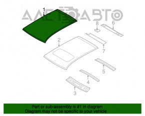 Acoperișul metalic pentru Jeep Patriot 11-17 cu trapă, bare, tăiat.