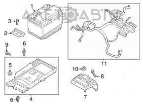 Instalarea bateriei Lincoln MKZ 13-16