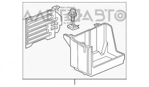 Поддон АКБ Honda Civic X FC 16-21 без отражателя