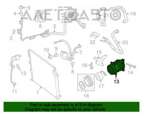 Компрессор кондиционера Jeep Cherokee KL 14- 2.4 без фишки