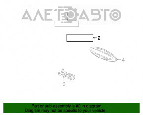 Emblema portierei 4x4 a portbagajului Jeep Grand Cherokee WK2 11-13