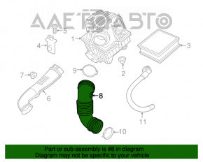 Воздуховод Fiat 500X 16-18 2.4