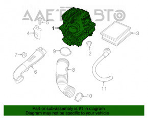 Корпус воздушного фильтра Jeep Compass 17-22 2.4