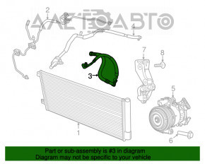 Conducta de aer condiționat condensator-compresor Fiat 500X 16-18 2.4