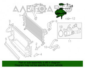 Rezervor de expansiune pentru răcire Fiat 500X 16-18 1.4, 2.4 cu capac