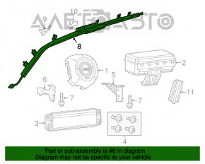 Perna de siguranță airbag cortina laterală stânga Jeep Renegade 15-