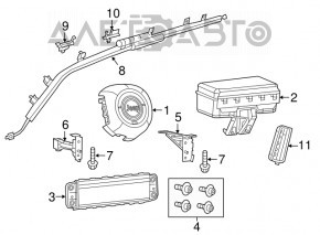 Perna de siguranță airbag cortina laterală stânga Jeep Renegade 15-