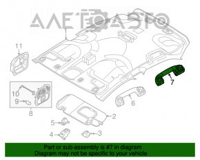 Manerul plafonului din spate stânga pentru Jeep Renegade 15- gri