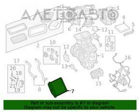 Radiatorul încălzitorului pentru încălzirea Jeep Renegade 15-